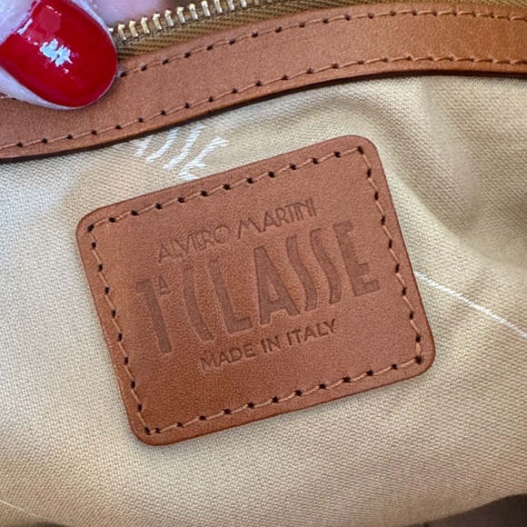 Vintage Alviero Martini bag new w/ tag attached map leather made in Italy $392 - Picture 9 of 17